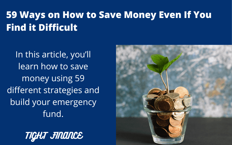 How to save money using 59 different strategies