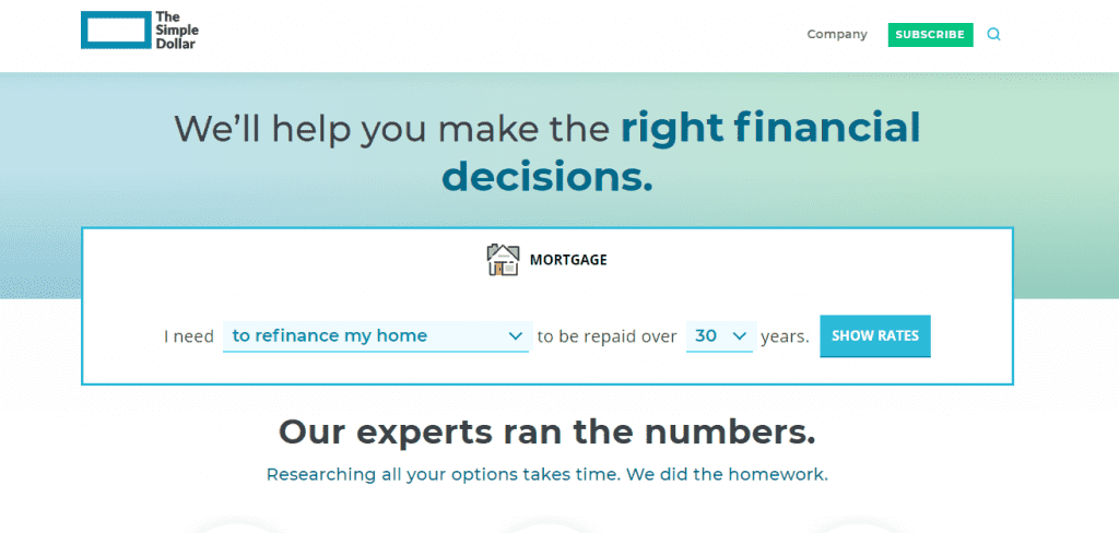 The simple dollar personal finance blog screenshot 