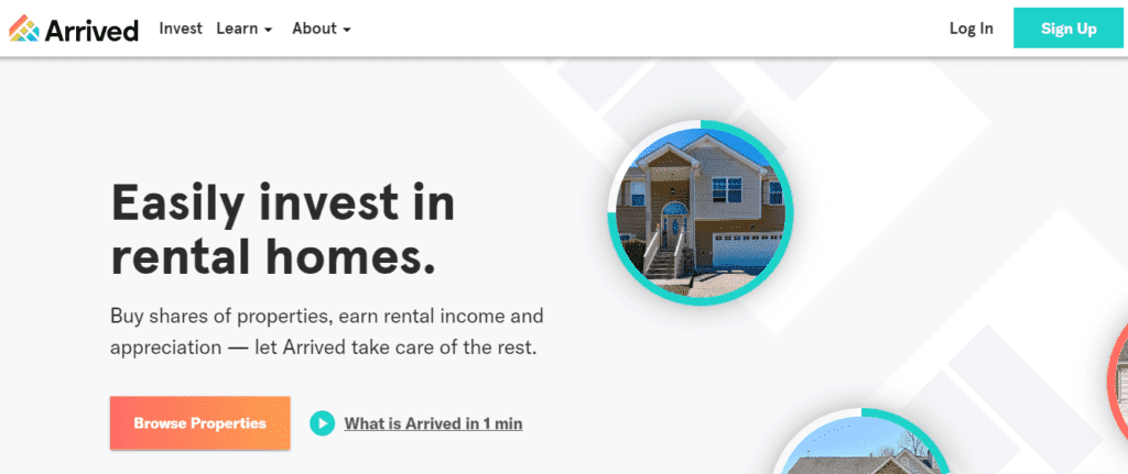 arrived homes real estate investing app