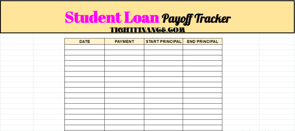 STUDENT LOAN PAY-OFF TRACKER
