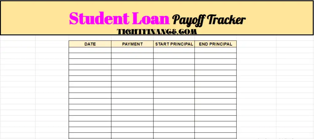 STUDENT LOAN PAY-OFF TRACKER