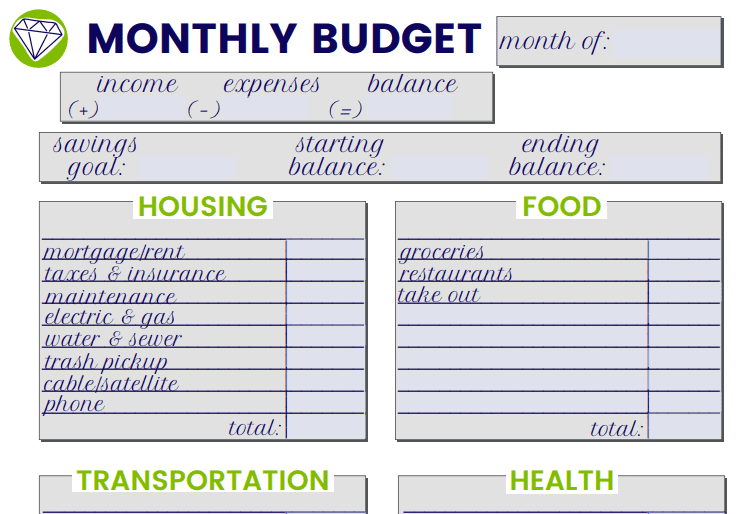 savvy budget boss monthly budget template