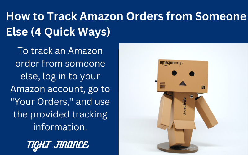 How to track Amazon order from someone else?