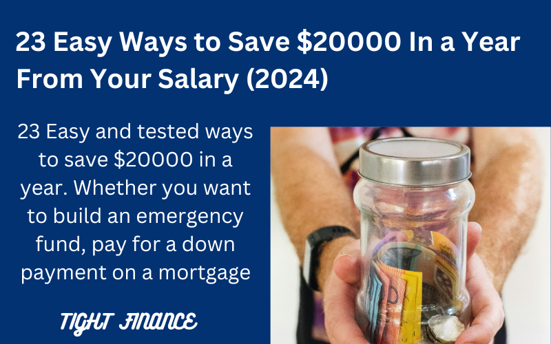 How to save $20000 in a year?
